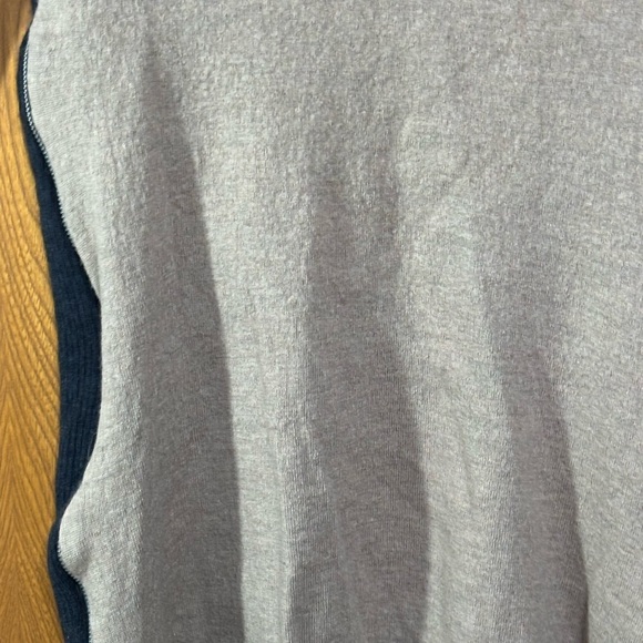 Cynthia Rowley 100% Merino Wool Cowl Neck Tunic Sweater Black and Tan Medium - Picture 7 of 7